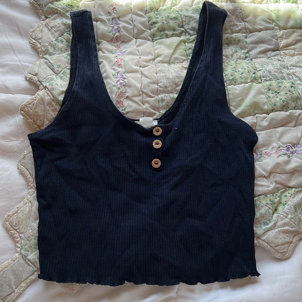 Garage XS Navy Cropped Tank